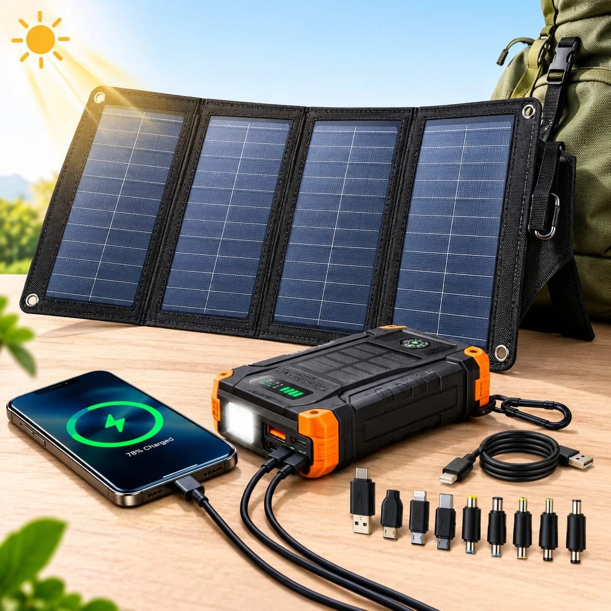 Foldable Solar Charging Kit